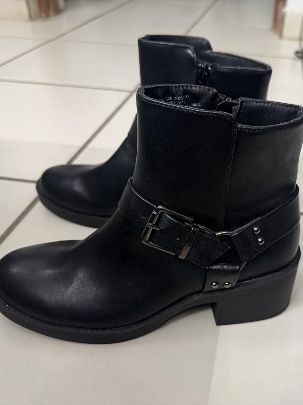 XOXO Black Buckle Ankle Boots
